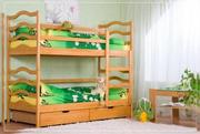 Детские двухъярусные кровати из дерева от изготовителя