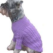 Свитер для собак КОСЫ из 100% кашемира,  одежда для собак.