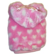 Одежда для собак MonkeyDaze Розовое сердце (Pink Heart Faux Fur) шубка
