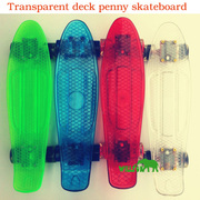 Скейтборд/скейт Penny Board прозрачный белый (Пенни борд): 6 цветов (л